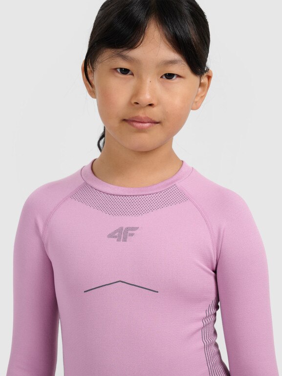 Dziewczęca bielizna termoaktywna komplet 4F 4FJRAW25USEAF263 - różowa