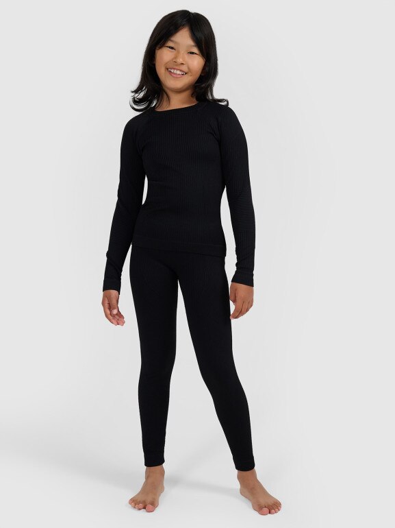 Dziewczęca bielizna termoaktywna komplet 4F 4FJRAW25USEAF264 - czarna