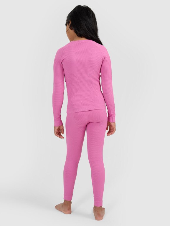 Dziewczęca bielizna termoaktywna komplet 4F 4FJRAW25USEAF264 - różowa
