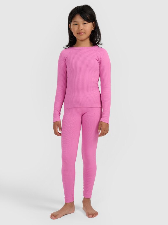 Dziewczęca bielizna termoaktywna komplet 4F 4FJRAW25USEAF264 - różowa