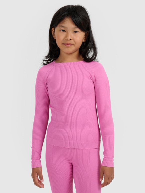 Dziewczęca bielizna termoaktywna komplet 4F 4FJRAW25USEAF264 - różowa