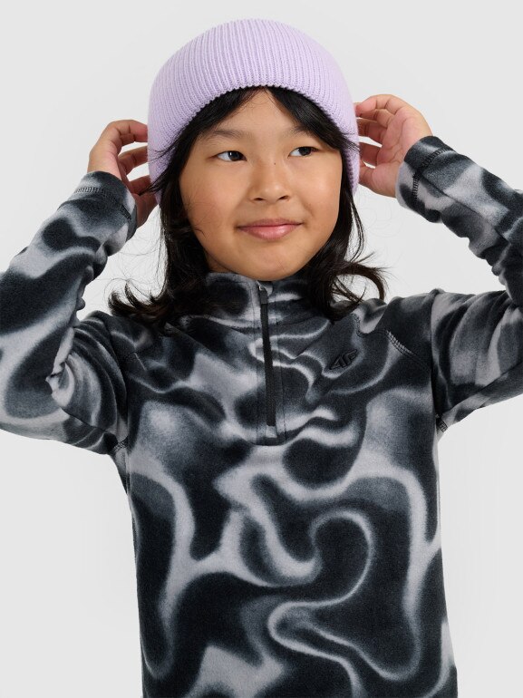 Dziewczęca bluza termiczna polarowa 4F 4FJRAW25UFLEF071 - czarna