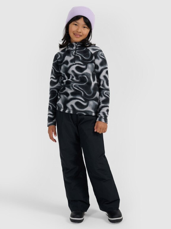 Dziewczęca bluza termiczna polarowa 4F 4FJRAW25UFLEF071 - czarna