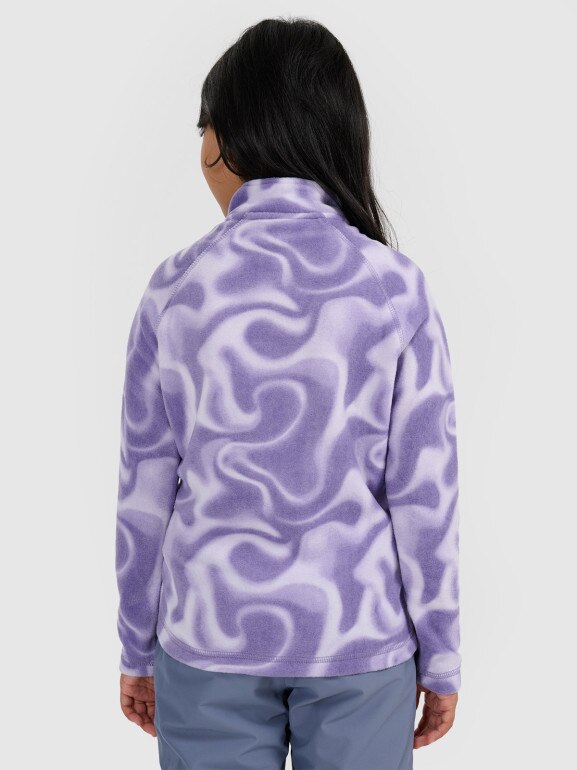 Dziewczęca bluza termiczna polarowa 4F 4FJRAW25UFLEF071 - fioletowa