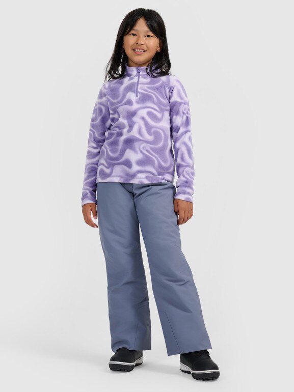 Dziewczęca bluza termiczna polarowa 4F 4FJRAW25UFLEF071 - fioletowa