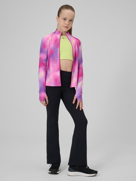 Dziewczęca bluza treningowa 4F 4FJRSS26TFSWF0988 - multikolor