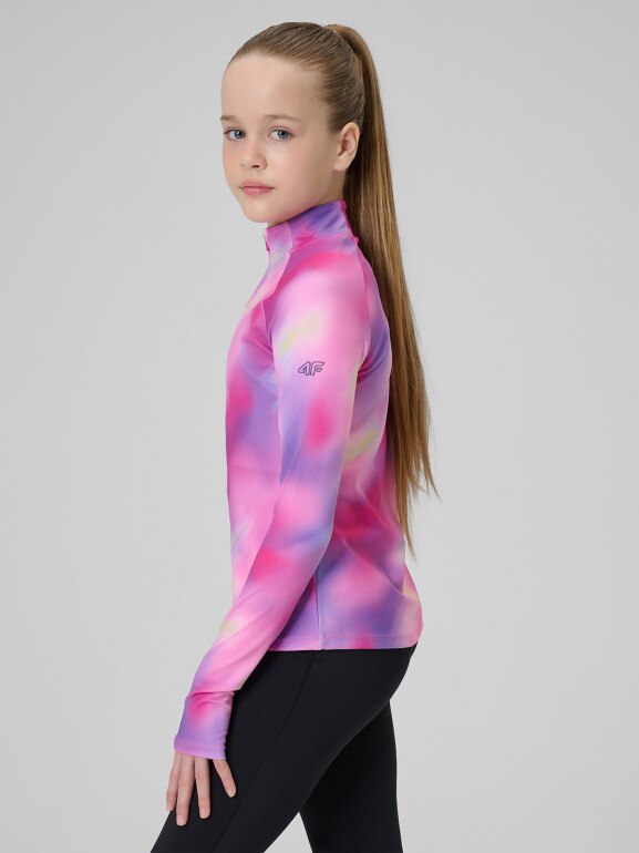 Dziewczęca bluza treningowa 4F 4FJRSS26TFSWF0988 - multikolor