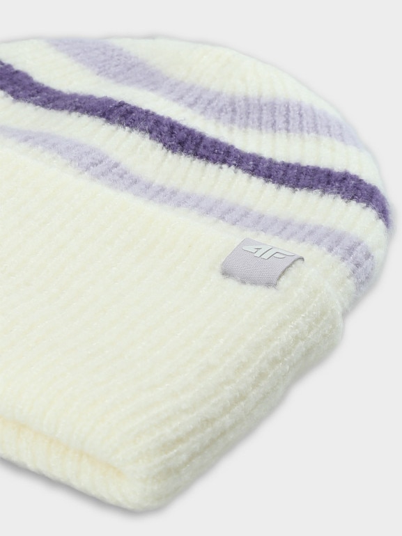 Dziewczęca czapka beanie 4F 4FJWAW25ACAPF646 - multikolor