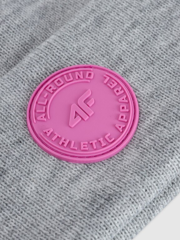 Dziewczęca czapka zimowa 4F 4FJRAW25ACAPF0749 - szara