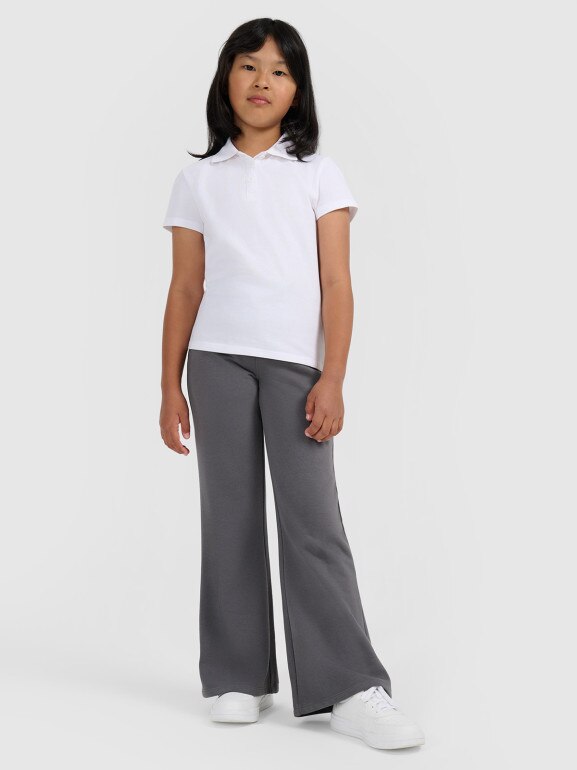 Dziewczęca koszulka polo 4F 4FJRAW25TPTSF0740 - biała