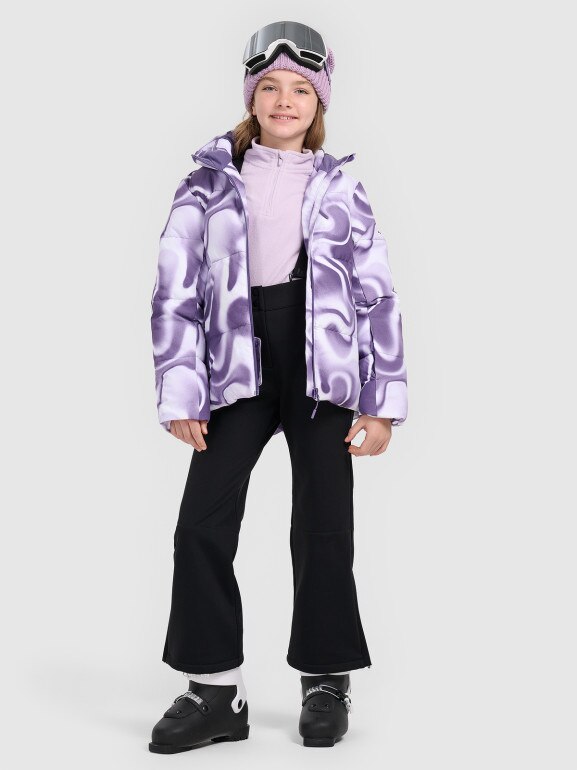 Dziewczęca kurtka narciarska 4F 4FJRAW25TTJAF1038 - multikolor