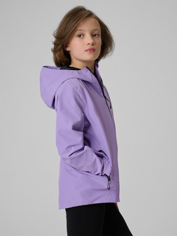 Dziewczęca kurtka przejściowa 4F 4FJRSS26TTJAF1138 - fioletowa