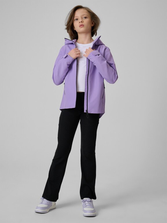 Dziewczęca kurtka przejściowa 4F 4FJRSS26TTJAF1138 - fioletowa