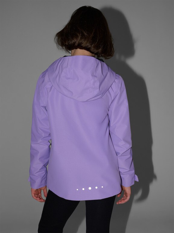 Dziewczęca kurtka przejściowa 4F 4FJRSS26TTJAF1138 - fioletowa