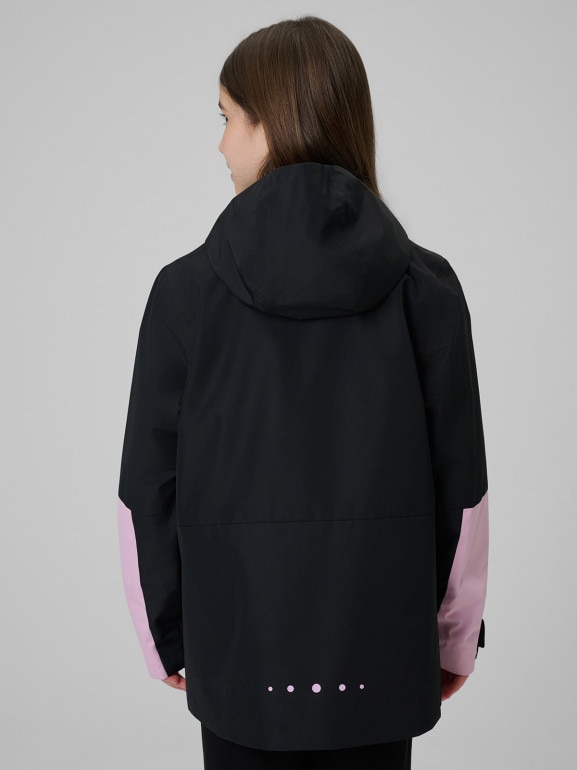 Dziewczęca kurtka przejściowa 4F 4FJWSS26TTJAF0958 - czarna