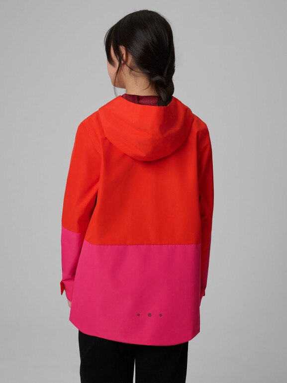 Dziewczęca kurtka przejściowa 4F 4FJWSS26TTJAF0958 - czerwona