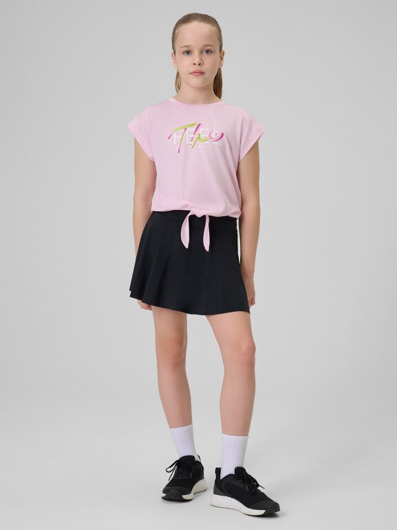 Dziewczęca spódniczka treningowa 4F 4FJRSS26TFSKF024 - czarna