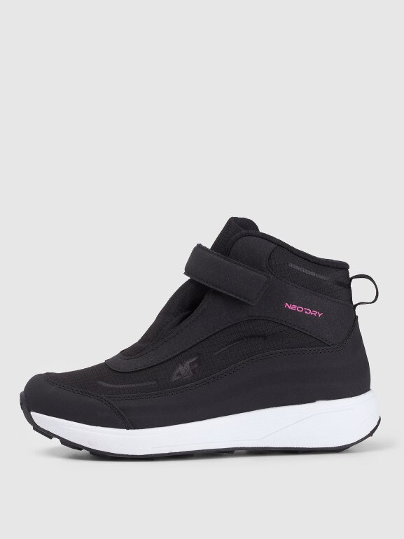 Dziewczęce buty zimowe śniegowce 4F 4FJRAW25FSBSF037 - czarne