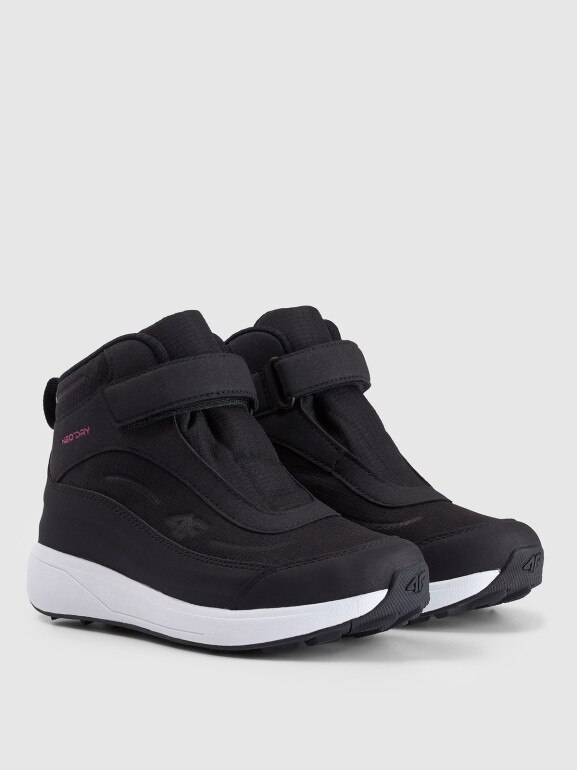 Dziewczęce buty zimowe śniegowce 4F 4FJRAW25FSBSF037 - czarne