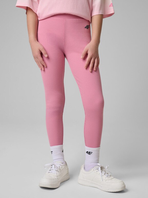 Dziewczęce legginsy 4F 4FJWSS26TTIGF270 - różowe