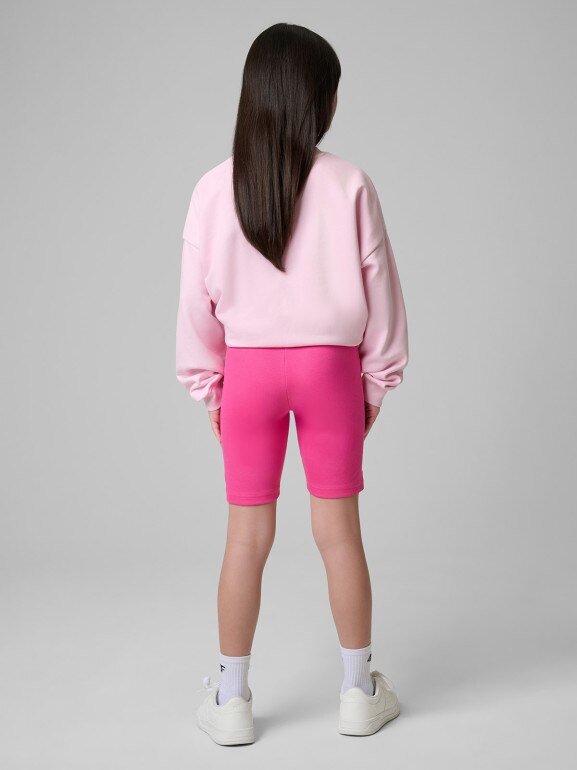 Dziewczęce legginsy kolarki treningowe 4F 4FJWSS26TSTIF024 - różowe