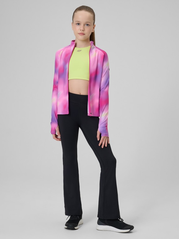 Dziewczęce legginsy treningowe 4F 4FJRSS26TFTIF517 - czarne