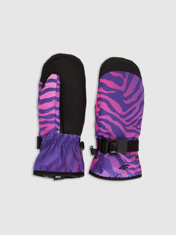 Dziewczęce rękawiczki narciarskie 4F 4FJWAW25AFGLF198 - multikolor
