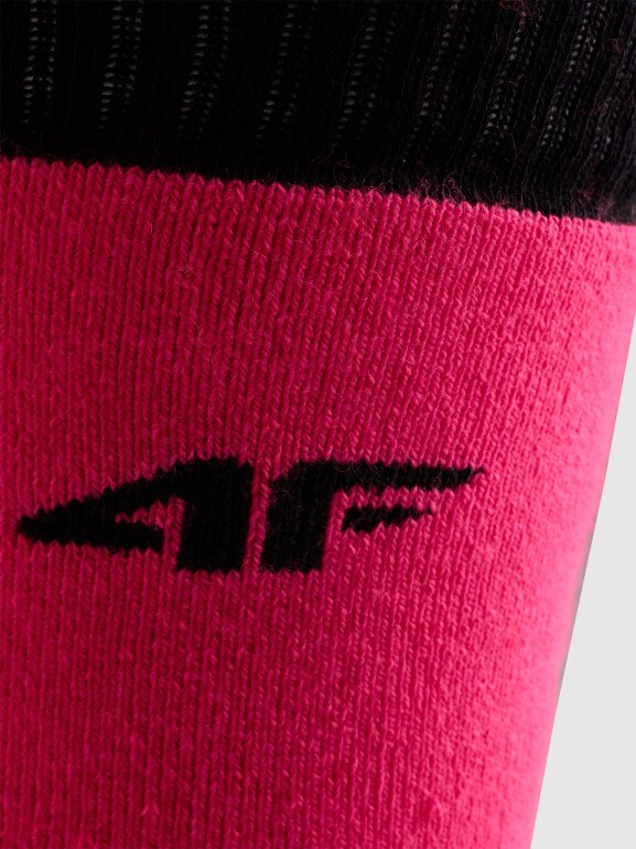 Dziewczęce skarpetki narciarskie 4F 4FJWAW25UFSOF227 - różowe