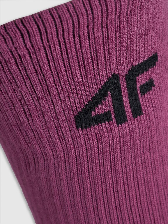 Dziewczęce skarpetki wysokie (4-pack) 4F 4FJWAW25USOCF393 - multikolor