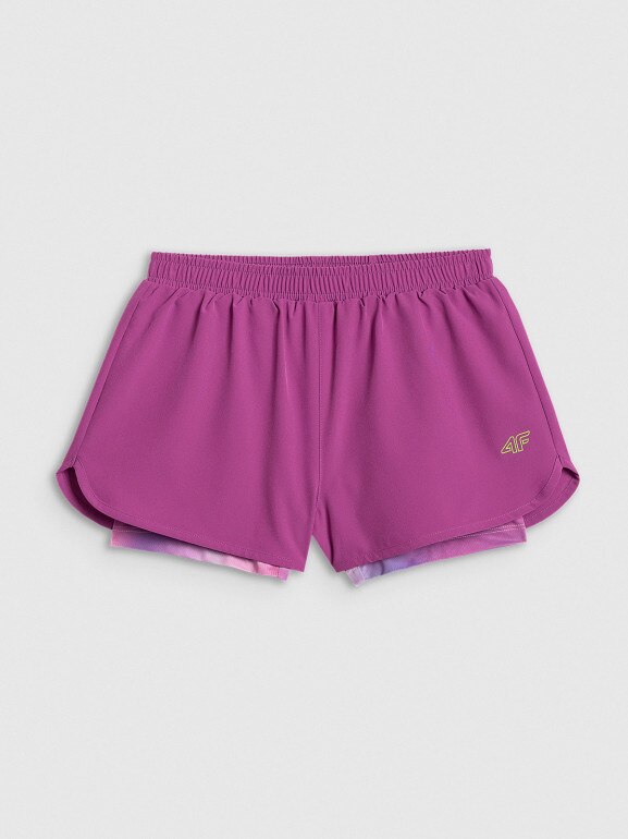 Dziewczęce spodenki treningowe 4F 4FJRSS26TFSHF1696 - multikolor