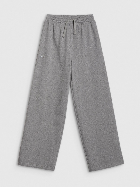 Dziewczęce spodnie dresowe 4F 4FJRSS26TTROF1726 - szare