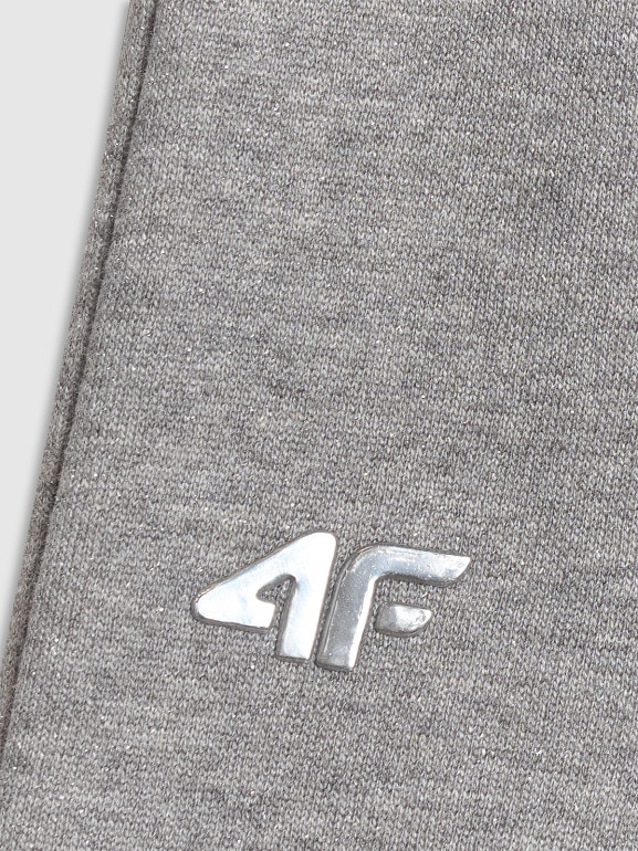 Dziewczęce spodnie dresowe 4F 4FJRSS26TTROF1726 - szare