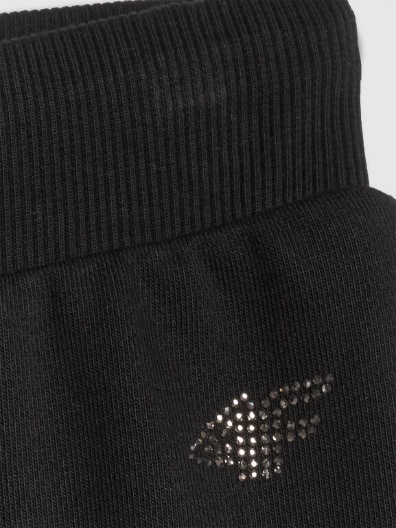 Dziewczęce spodnie dresowe 4F 4FJRSS26TTROF1728 - czarne