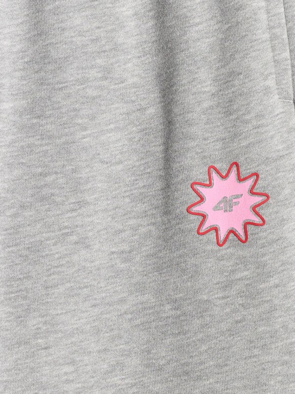 Dziewczęce spodnie dresowe 4F 4FJRSS26TTROF1870 - szare