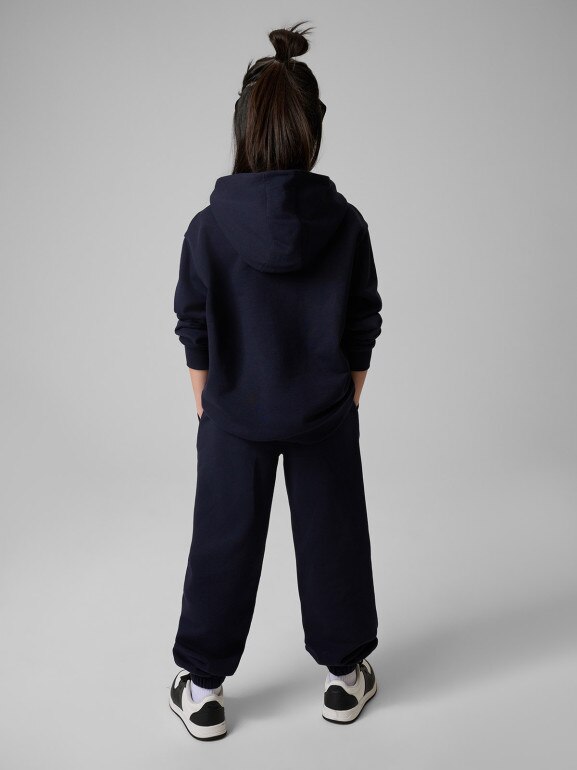 Dziewczęce spodnie dresowe 4F 4FJRSS26TTROF1878 - granatowe