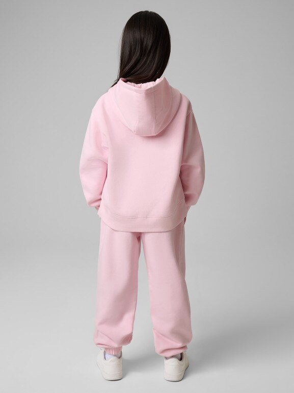 Dziewczęce spodnie dresowe 4F 4FJRSS26TTROF1878 - różowe