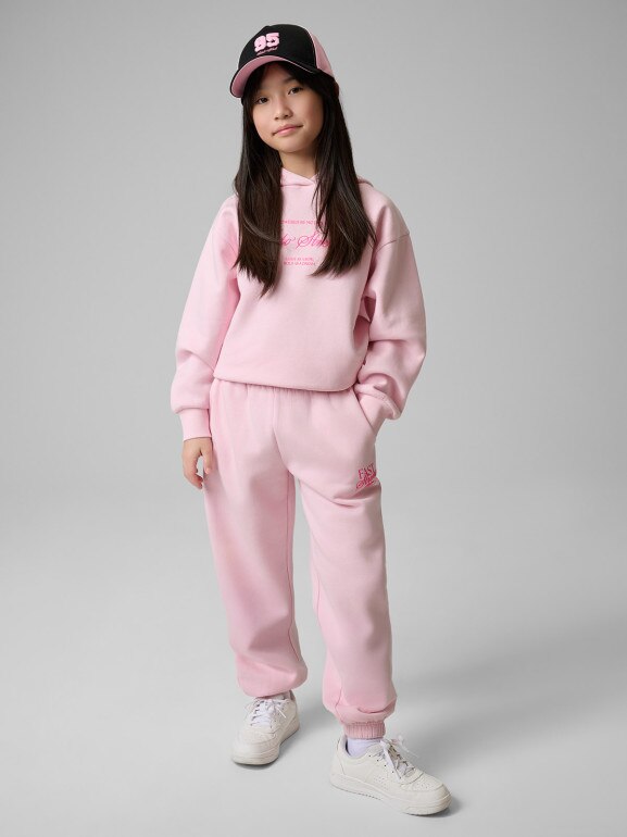 Dziewczęce spodnie dresowe 4F 4FJRSS26TTROF1878 - różowe