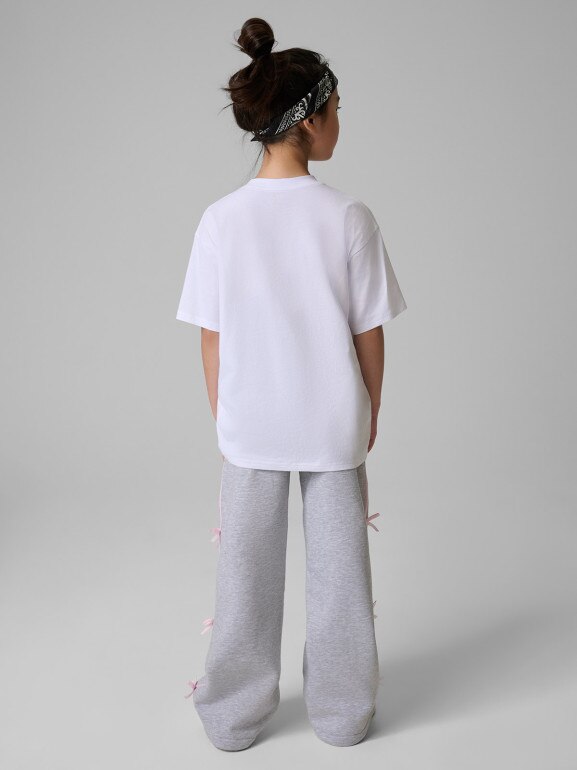 Dziewczęce spodnie dresowe 4F 4FJRSS26TTROF1879 - szare