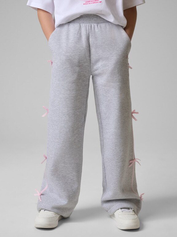 Dziewczęce spodnie dresowe 4F 4FJRSS26TTROF1879 - szare