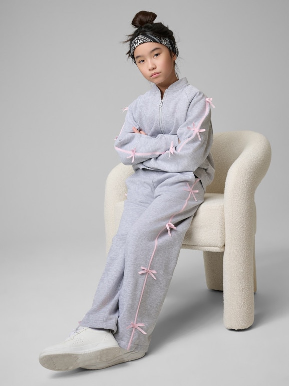 Dziewczęce spodnie dresowe 4F 4FJRSS26TTROF1879 - szare