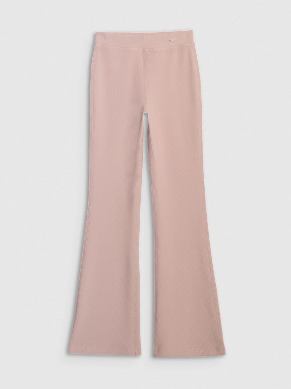 Dziewczęce spodnie dresowe 4F 4FJWAW25TTROF1393 - beżowe