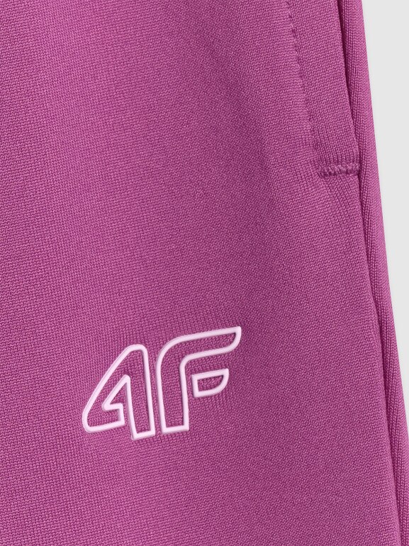 Dziewczęce spodnie dresowe joggery 4F 4FJRSS26TFTRF1458 - różowe