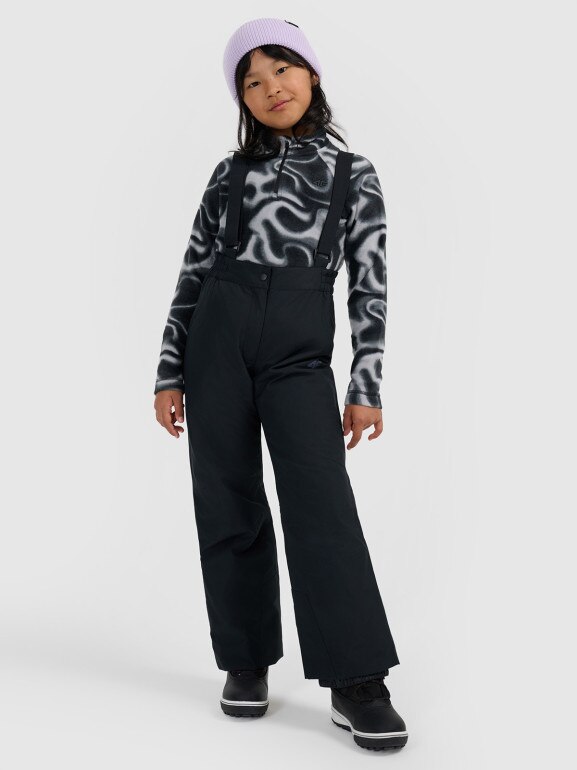 Dziewczęce spodnie narciarskie 4F 4FJRAW25TFTRF1241 - czarne