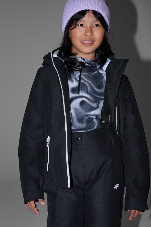 Dziewczęce spodnie narciarskie 4F 4FJRAW25TFTRF1241 - czarne