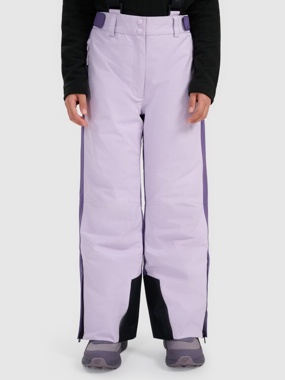 Dziewczęce spodnie narciarskie 4F 4FJRAW25TFTRF1243 - fioletowe