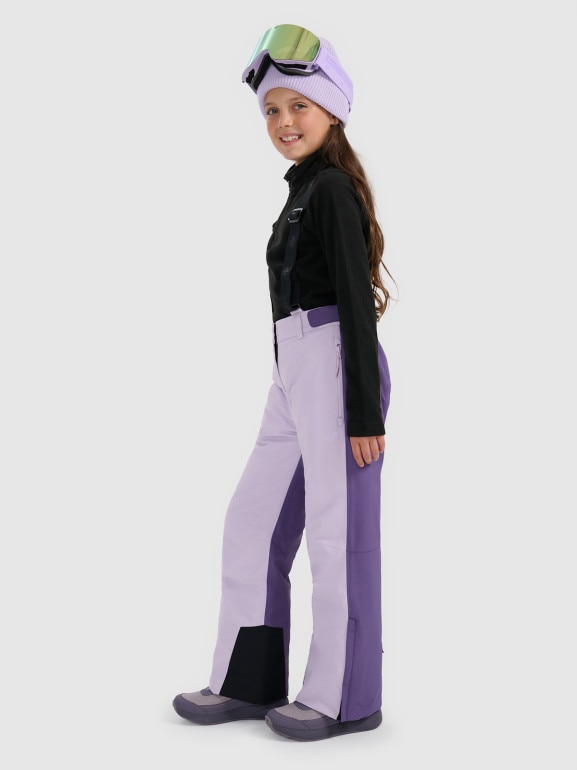 Dziewczęce spodnie narciarskie 4F 4FJRAW25TFTRF1243 - fioletowe