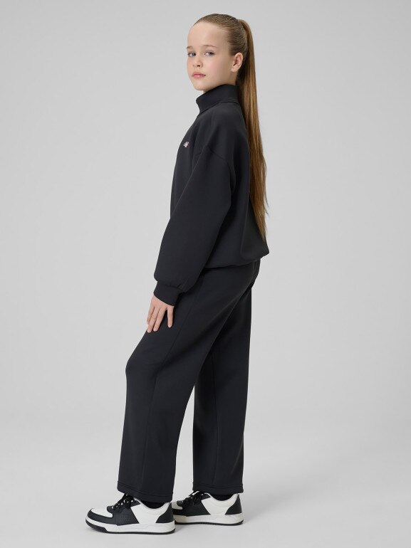 Dziewczęce spodnie treningowe 4F 4FJRSS26TFTRF1459 - czarne