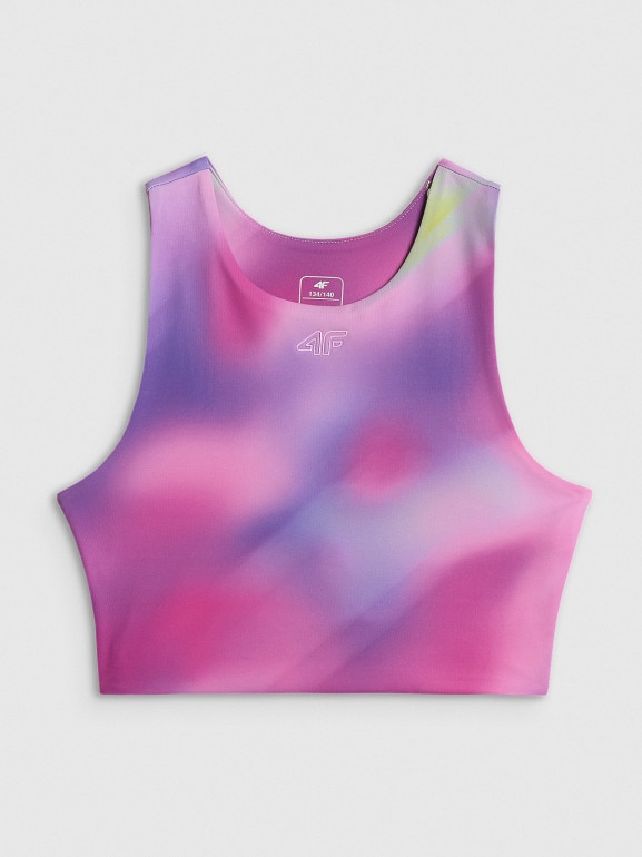 Dziewczęcy biustonosz treningowy 4F 4FJRSS26USBAF279 - multikolor