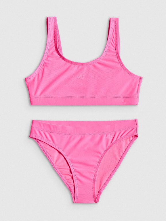 Dziewczęcy kostium kąpielowy dwuczęściowy 4F 4FJRSS26UBKSF062 - różowy
