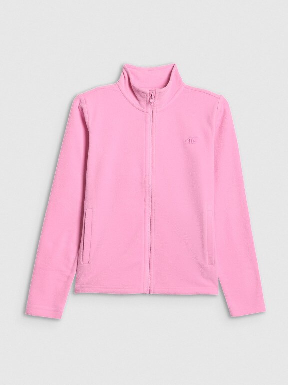 Dziewczęcy polar rozpinany 4F 4FJRSS26TFLEF507 - różowy